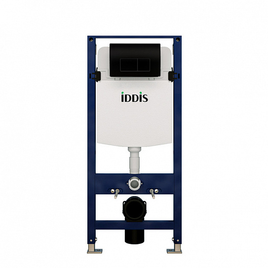 Комплект 2 в 1: инсталляция и клавиша смыва черная IDDIS Optima Home OPH00MBi32K