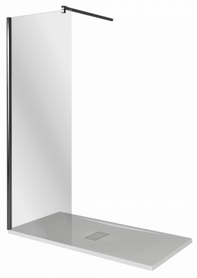 Душевая перегородка 140х195см черная Good Door Walk In ВИ00017