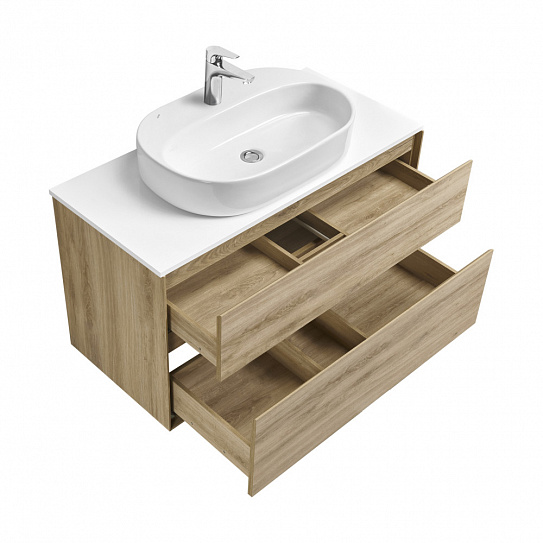 Тумба под раковину Aquaton Либерти 100 дуб эльвезия 1A279601LYC70 (под рак. Элина 100)