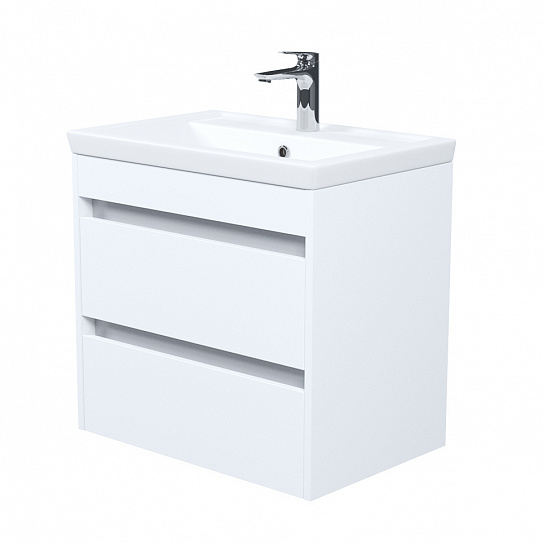 Тумба подвесная с раковиной 60 см IDDIS Zodiac X (ум-к 4076000i28) белый, ZDX60W0i95K
