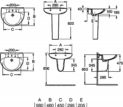 Раковина подвесная Roca Victoria 56x46 подвесная 32739300Y