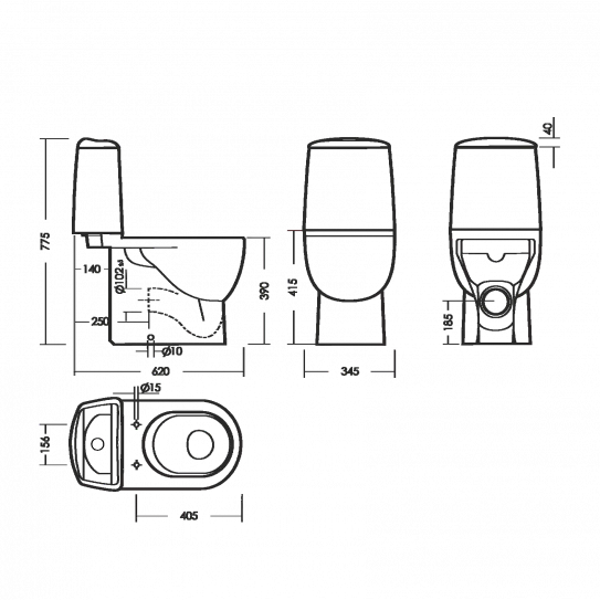 Унитаз-компакт Sanita Luxe Best (крышка микролифт) BSTSLCC04020522