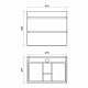 Тумба подвесная 2 ящика MIRSANT Karelia 70 УТ000098821 (раковина Simple 70, 264500 )