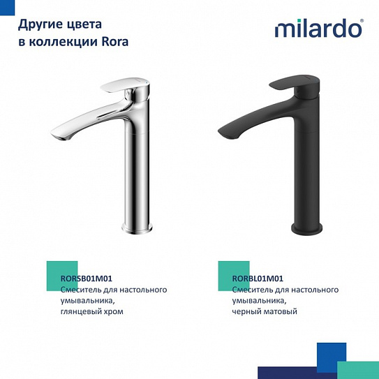 Смеситель для умывальника Milardo Rora RORWT01M01, белый матовый