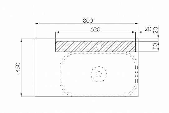 Тумба под раковину Aquaton Мишель 80 дуб рустикальный, фьорд 1A256801MIX30