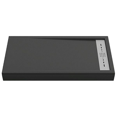 Душевой поддон литьевой 120x80 GoodDoor Stella Чёрный 