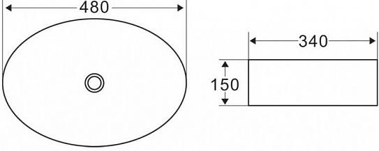 Накладная раковина на столешницу 48см BelBagno BB1085