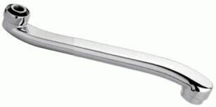 Излив на смеситель для ванны Ledeme L-20S, плоский S-образный с аэратором 20см