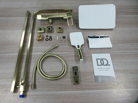 Душевая система со смесителем DQ Dortmund DA1713707 матовое золото