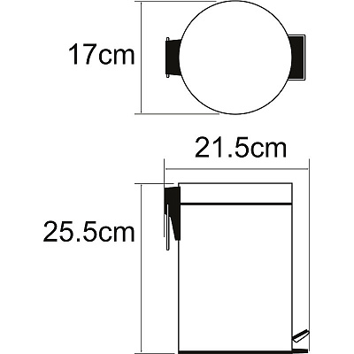 Ведро для мусора 3л WasserKRAFT K-633BLACK