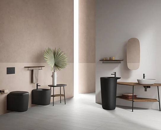 Унитаз подвесной безободковый черный Vitra Plural Rim-Ex  7830B483-0075