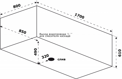 Ванна отдельностоящая 170х80 Венеция белая BAS из литьевого мрамора ВА00003