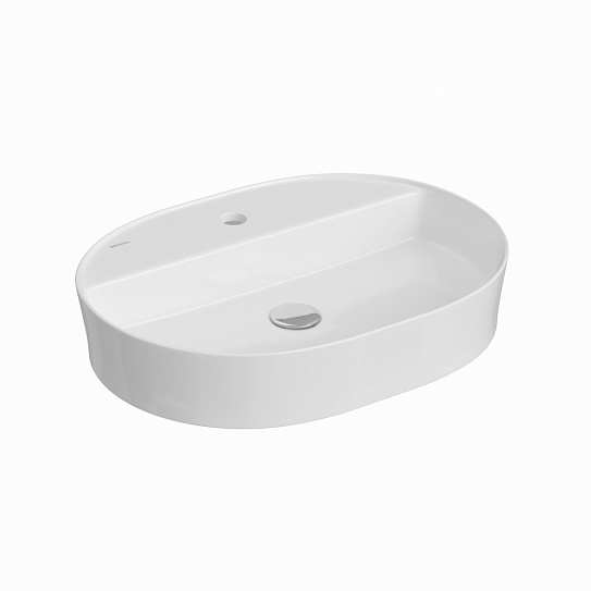 Раковина Berges Ego SL накладная овал 60х45 см с отверстием под смеситель 182016