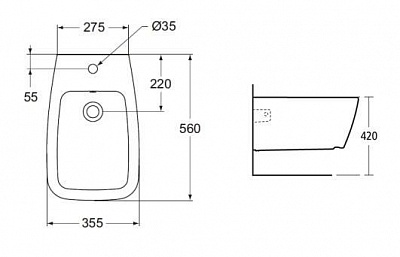 Биде подвесное Ideal Standard Ventuno Т515101