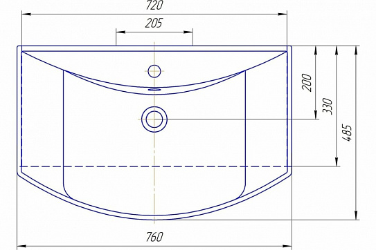 Умывальник Onika  СТИЛЬ 75 (КИРОВИТ)