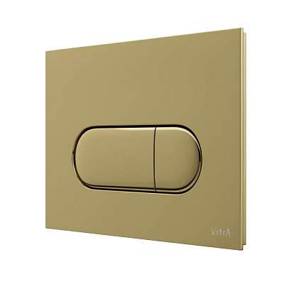 Кнопка смыва для инсталляции VitrA Root Round 740-2224 глянцевое золото двойный смыв