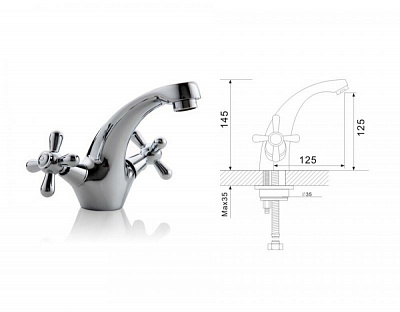 Смеситель для умывальника FRAP F1025
