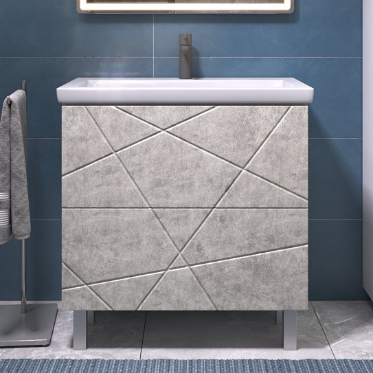 Тумба напольная Vigo Geometry 800-0-2 (под ум Como) 025 бетон