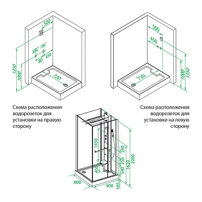 Гидромассажная кабина Iddis Nona 90*90*220 N10S099i85