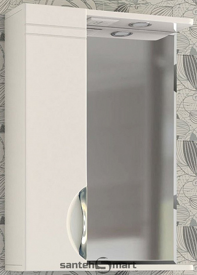 Зеркало шкаф навесное для ванной Vigo Jika 60 левое без подсветки