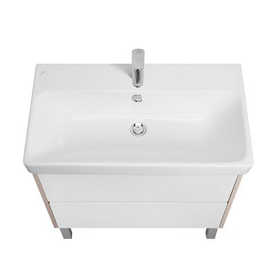 Тумба под раковину AQUATON Сканди 80 белый, дуб верона 1A283001SDB20