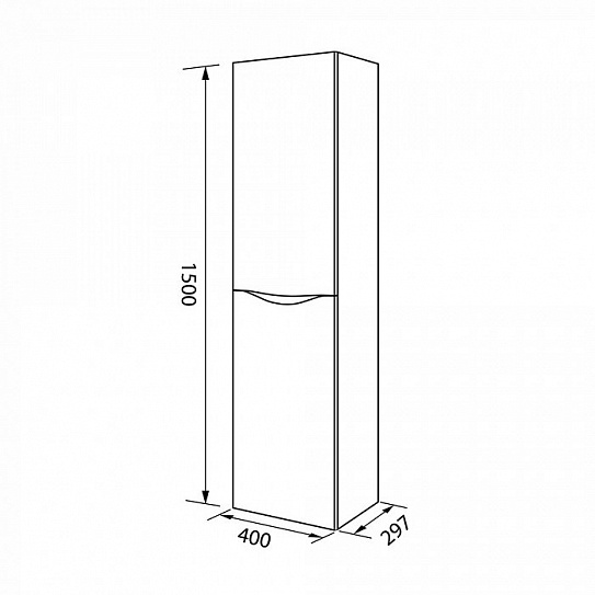 Шкаф пенал подвесной 40 см Iddis Cloud 40 белый CLO40W0i97