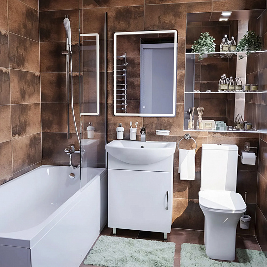 Раковина Santek Балтика 65 мебельная встраиваемая, полукруглая, керамика, 1WH207775