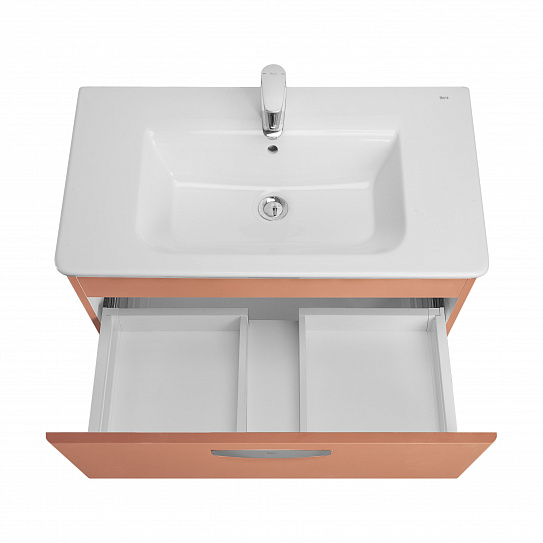 Тумба под раковину Roca The Gap Original 80, 2 ящика, терракота, ZRU9307839