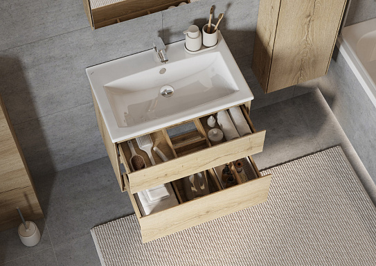 Тумба под накладную раковину Aquaton Либерти 75 дуб эльвезия 1A279501LYC70