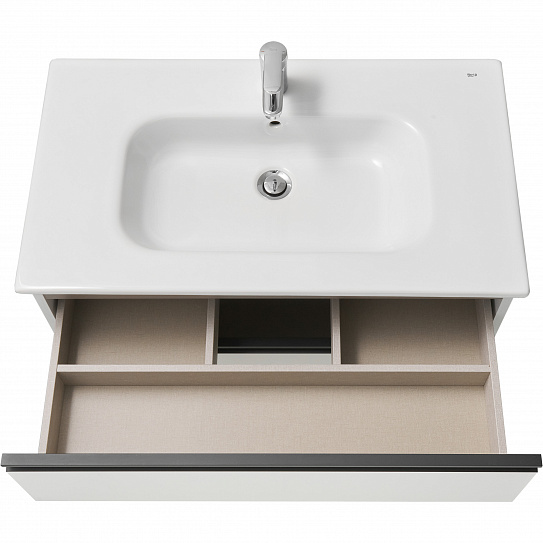 Тумба под раковину Roca Domi 80 белый глянец 2 ящика A857459806