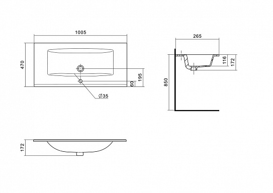 Раковина Santek Элина 100 1WH501627