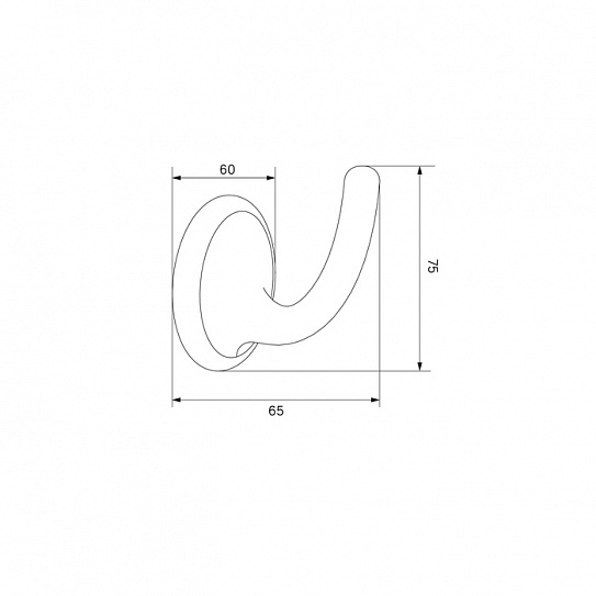 Комплкект одинарных крючков  Iddis Oldie OLDBR10i41, бронза