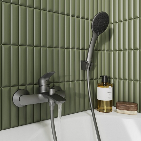 Смеситель для ванны, графит, Milardo Rora RORGM00M02