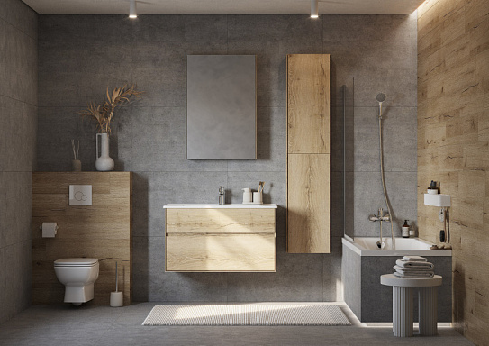 Тумба под раковину Aquaton Либерти 100 дуб эльвезия 1A279601LYC70 (под рак. Элина 100)