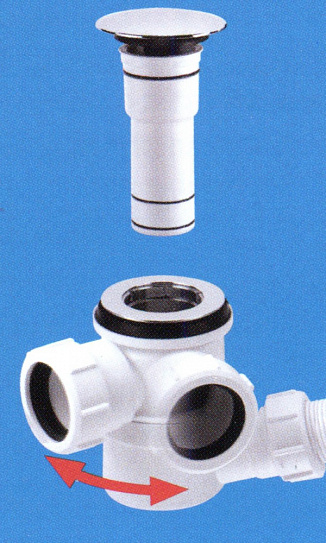 Сифон для ванны с раздвижным переливом 1 1/2 McALPINE MRB11-AB