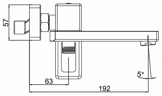 Смеситель для ванны с душем Gappo G3217-9 оружейная сталь