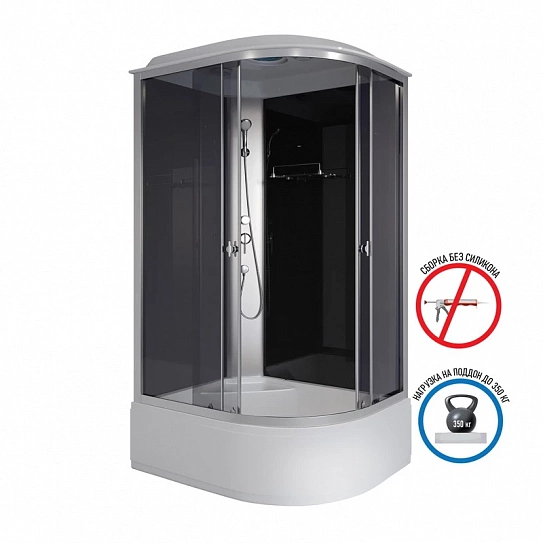 Душевая кабина 120х90х215 Niagara Eco E120/90/40L/TN высокий поддон 40см стекло тонированное