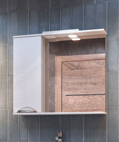 Шкаф навесной с зеркалом Vigo Callao 2-800 левый со спотом z.CAL.80.L.El