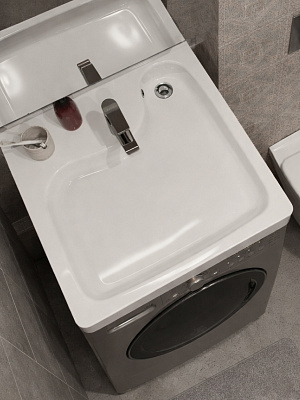 Раковина над стиральной машиной 60х61 Santek Клио 60 1WH501780 (с кронштейнами), керамика