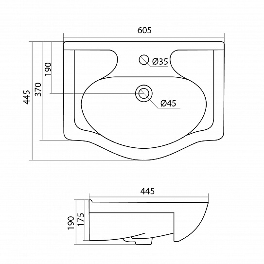 Раковина Santek Селигер 60 1WH110268