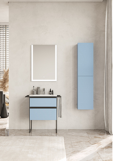 Тумба под раковину Roca Domi 60 2 ящика небесный синий матовый ZRU9307870