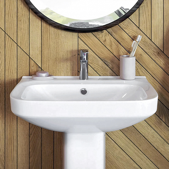 Раковина с пьедесталом Sanita Luxe Next NXTSLWB01+NXTSLPD01