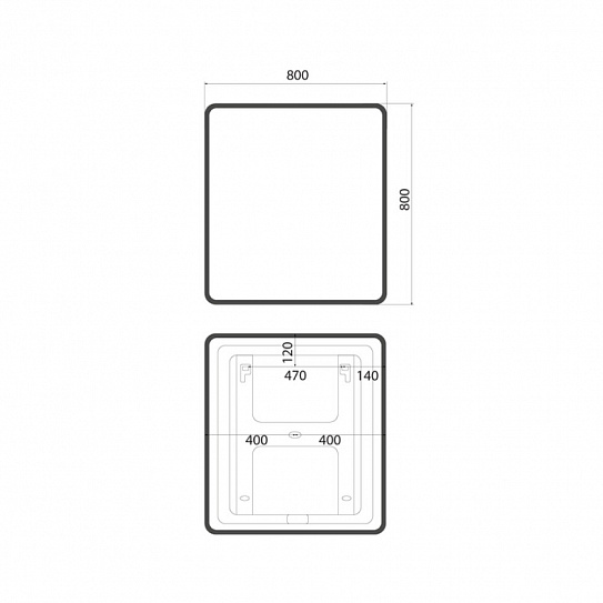 Зеркало с подсветкой и термообогревом, 80 см, IDDIS Cloud X, CLX80T0i98