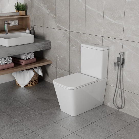 Унитаз-компакт безободковый с микролифтом D&K Berlin DT1437016