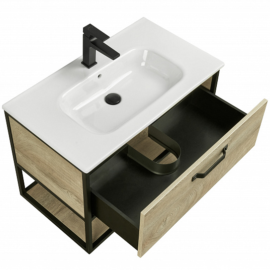 Тумба под накладную раковину Aquaton Лофт Фабрик 80 дуб эндгрейн 1A242401LTDU0