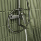 Душевая система с тропическим душем графит Milardo Rora RORGM4FM06