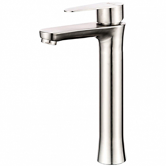 Смеситель для раковины нержавеющая сталь высокий Frap F1048-2 сатин