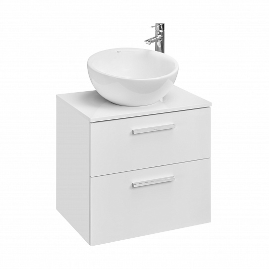 Тумба под раковину Roca Victoria 60 белый глянец 2 ящика A857468806