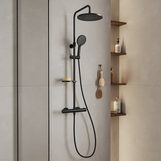 Душевая система с термостатом Milardo Ideal Spa ILSBLTHM89