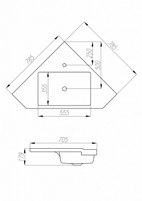 Раковина Акватон Кантара белая 1A715331AN010